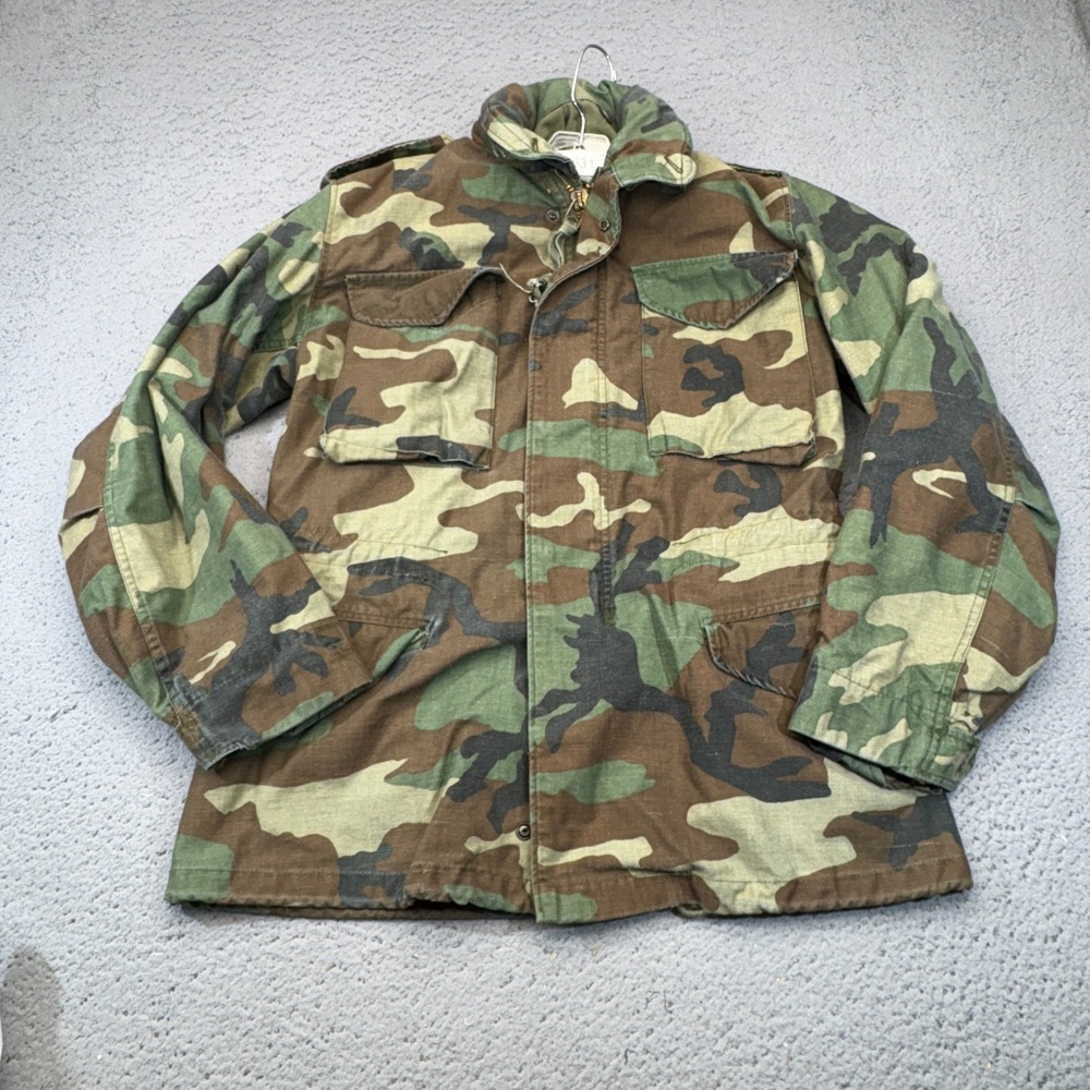 Alpha Industries M-65 Field Jacket Mens Small Regular Green Camo Military Coat